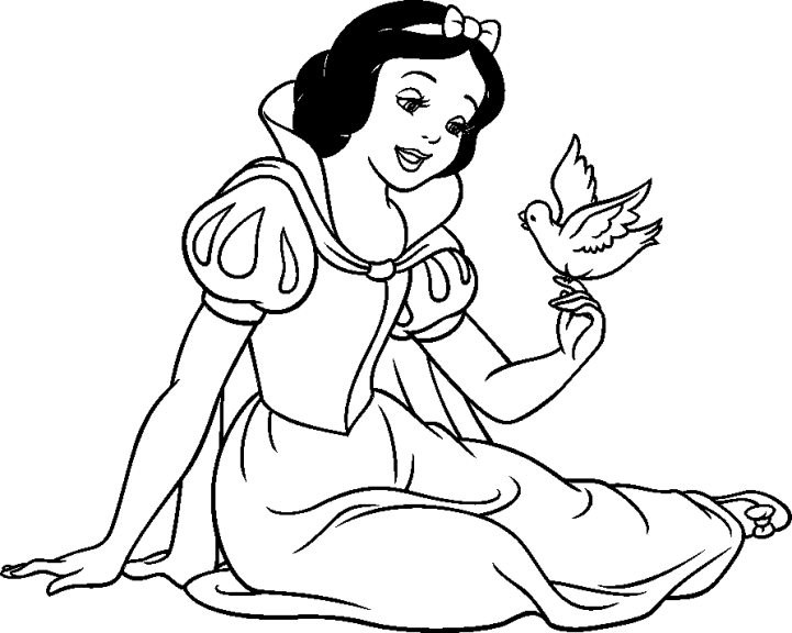 Snow white coloring page