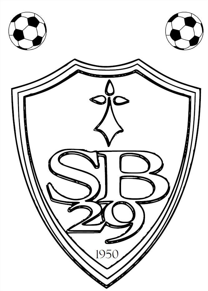 Brest FC coat of arms: Stade Brestois 29 coloring page to print