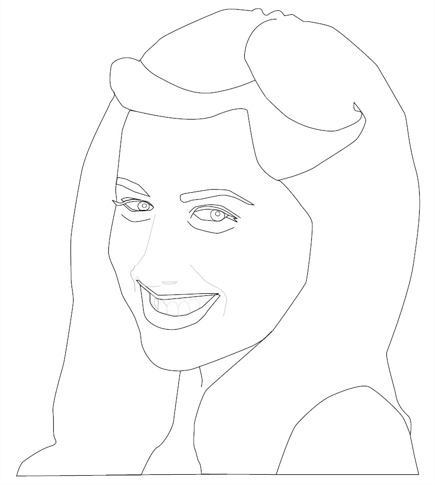 Coloring page of the star Ashley Tisdale to print and color