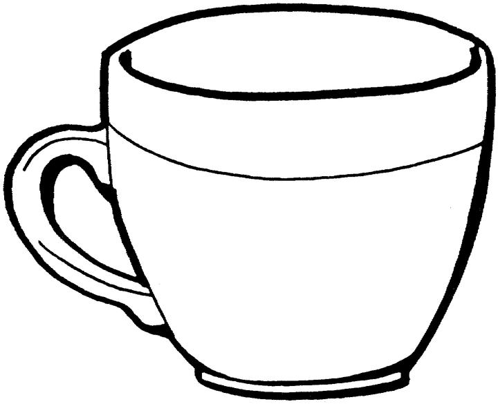 Cup of tea coloring page to print and color