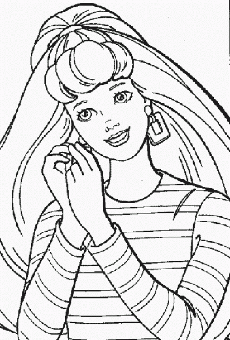 Barbie coloring page to print and color