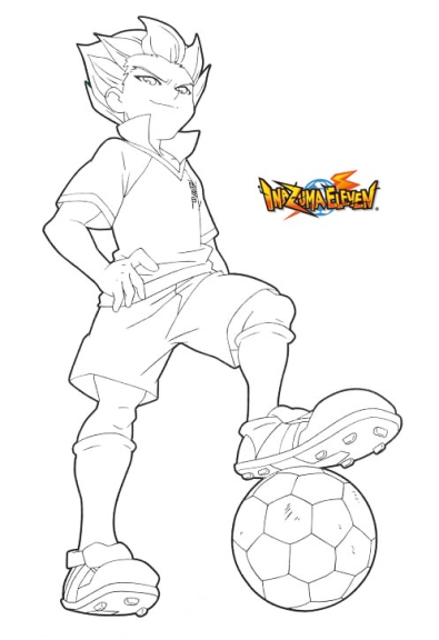 Axel Inazuma Eleven Coloring Page