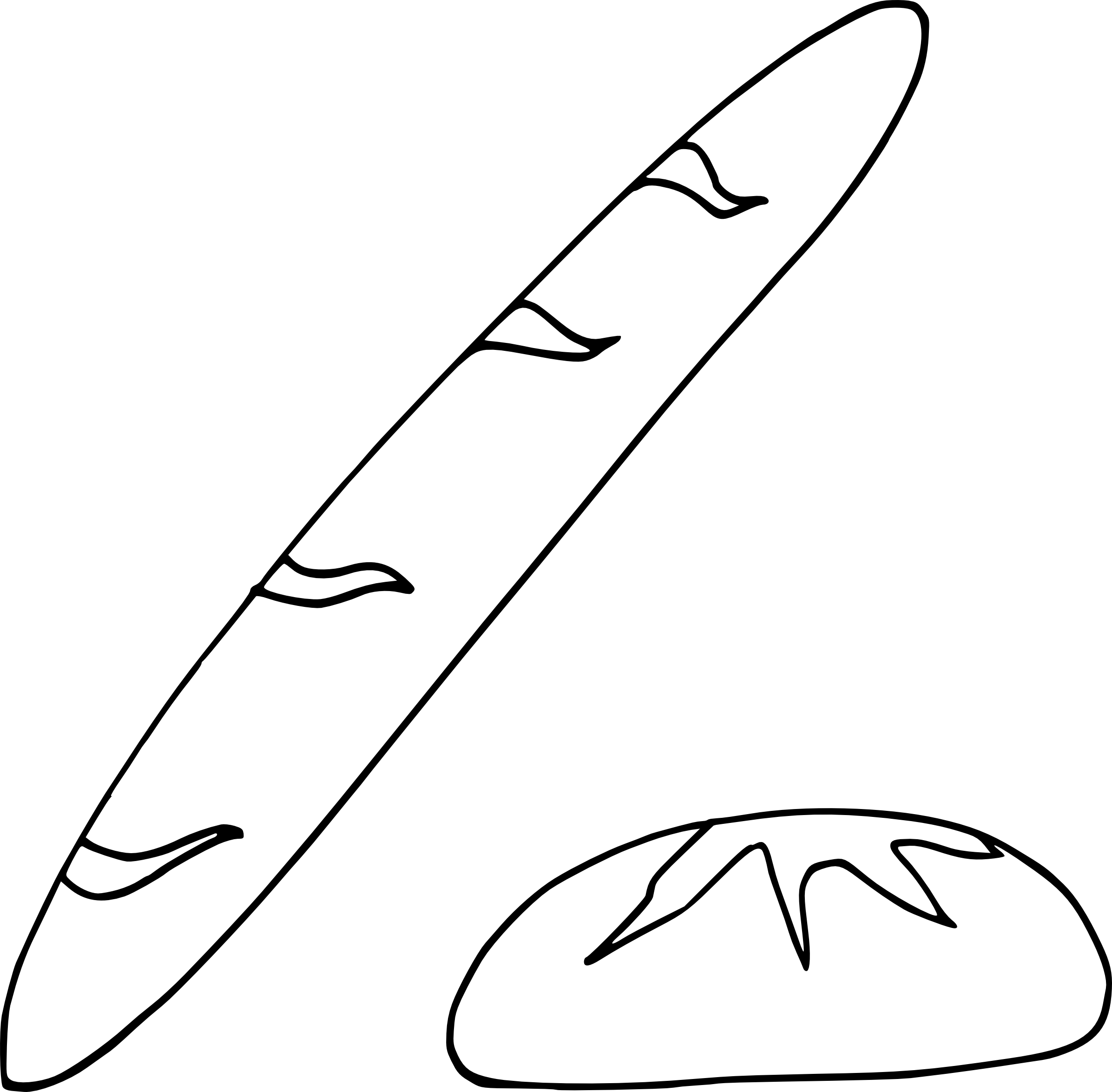 Free bread coloring page to print and color