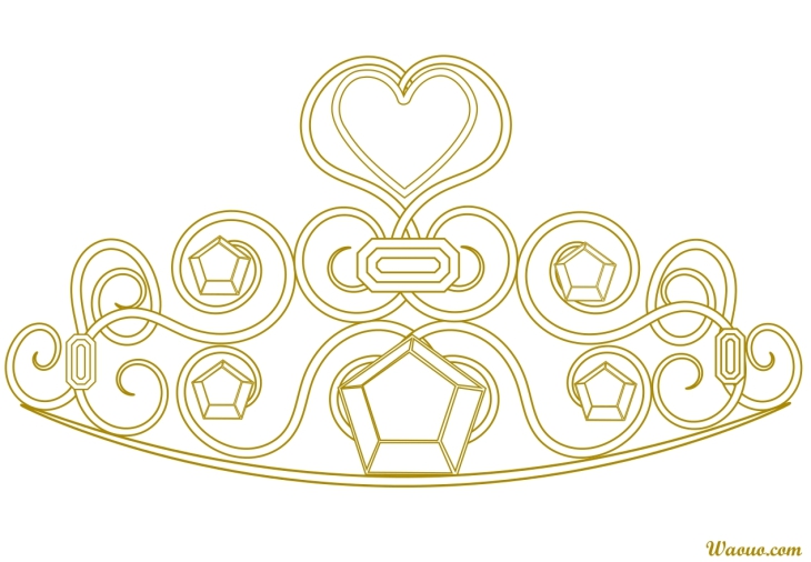 Desenho de coroa de princesa