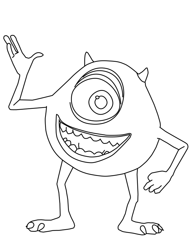 How to draw Bob Razowski from Monsters Inc. 