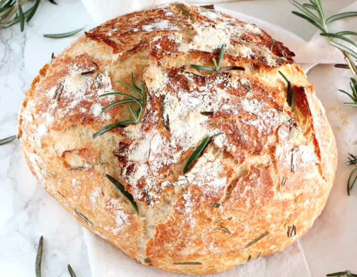 homemade no-knead bread