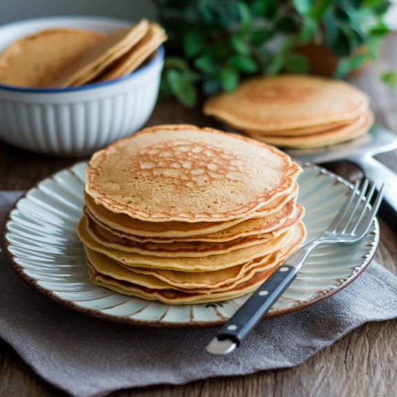 Panqueques sin leche de 5 minutos