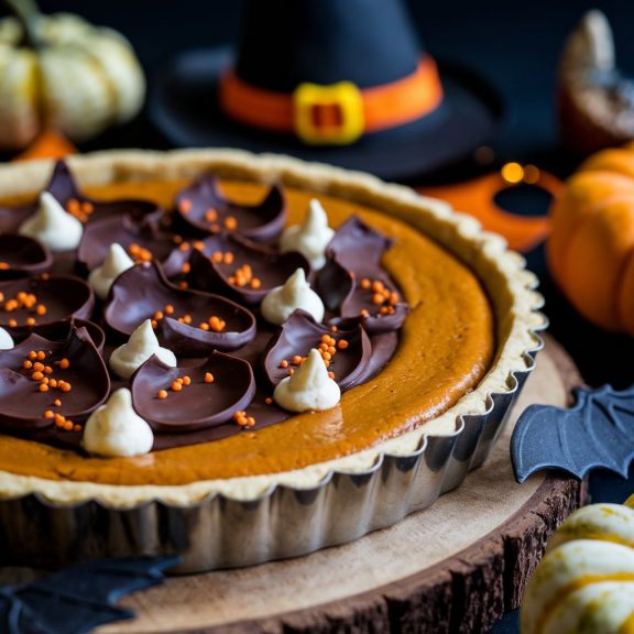 Torta de abóbora para o Halloween